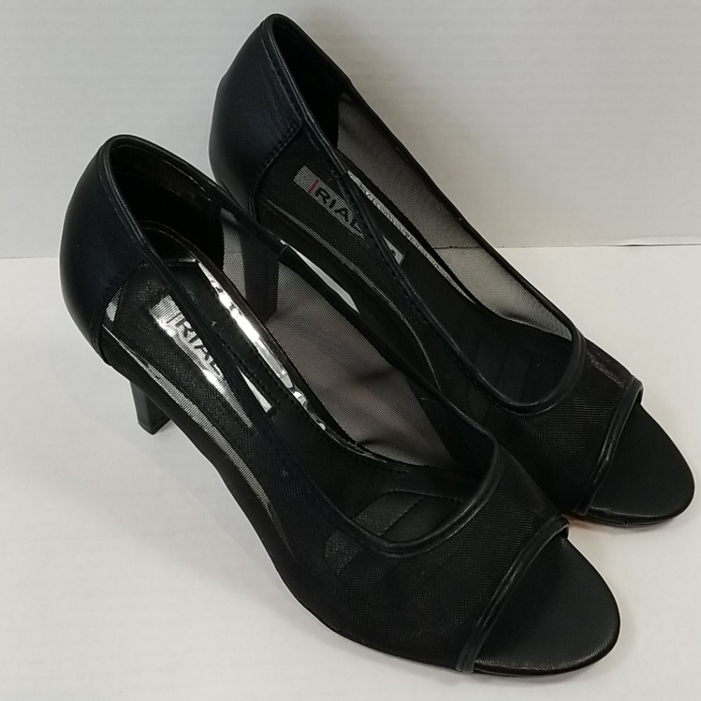 Black Rialto Mesh Pumps Size: 8.5 M